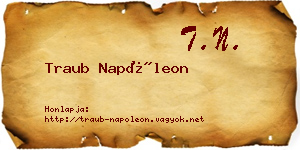 Traub Napóleon névjegykártya
